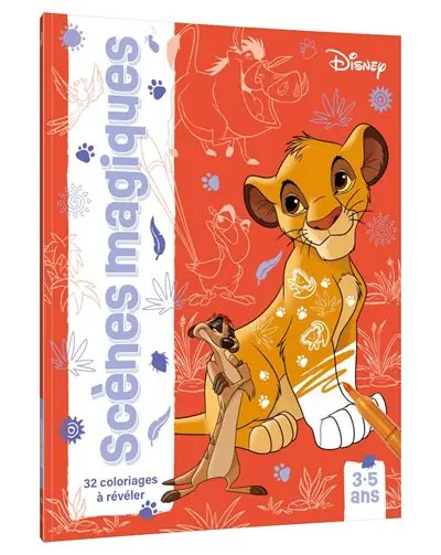 Disney - Scènes magiques (3+) 32 coloriages à révéler - Hachette Disney