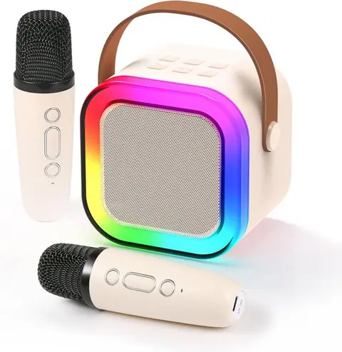 Karaoké - Mini machine karaoké - 2 microphones sans fil - Bluetooth portable - Effets Sound Magic