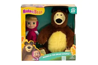 Coffret poupée et peluche - MASHA AND THE BEAR - Masha 12 cm et Michka 20 cm - a partir de 3 ans - MHA21