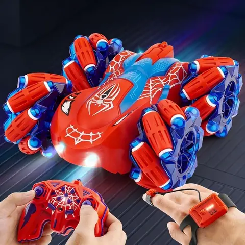 Voiture Télécommandée Enfant avec Lumières et Musique 360° Rotation Jouet de RC Cars 2.4GHz Voiture Radiocommandee 4WD Jouet