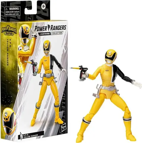 Figurine de collection - POWER RANGERS - Ranger jaune S.P.D. - 152 cm - Accessoires inclus - À partir de 4 ans