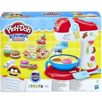 PLAY-DOH - Kitchen Creations - Le robot pâtissier - appareil culinaire jouet avec 6 couleurs de pâte atoxique
