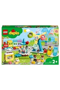 LEGO® 10956 DUPLO® Town Le parc d’attractions Jouet Enfant 2+ ans avec Train, Carrousel et Grande Roue