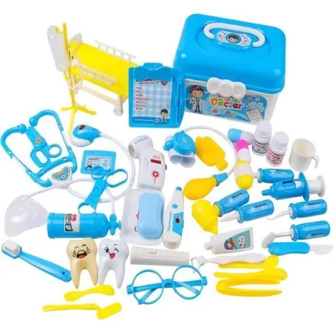 Jouet dimitation - Malette Docteur Enfant - 39 outils médicaux - Sécurisé - 3-7 ans