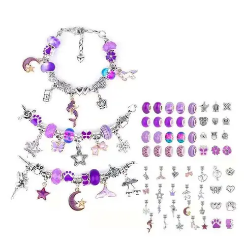 Cadeaux licorne pour filles kit de bricolage de bijoux pour filles à partir de 6 ans jouets de 5 à 12 ans de bracelets à faire