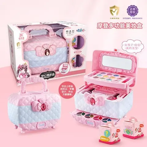 Maquillage Enfant Jouet Filles Lavable Malette Maquillage Jouet pour Enfant Coffret Maquillage Enfant Palette Maquillage