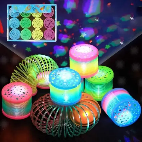 Jouet Spirale Arc-en-Ciel - 12 Pièces - Lumineux - Éducatif - Pour Enfants à Partir de 5 Ans
