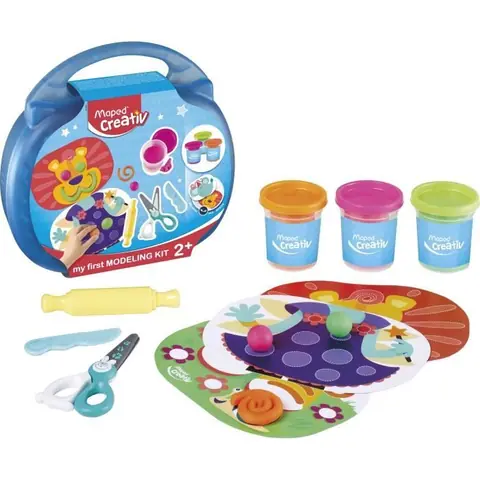 MAPED CREATIV - Ma première pâte à modeler - Souris et lion à décorer - Valisette réutilisable
