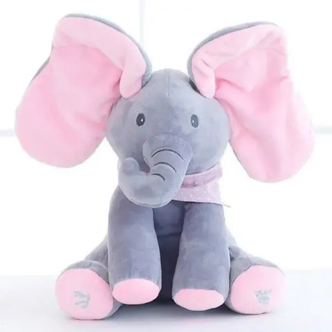 Jouet - KZQ - Peluche éléphant - Jouet musical interactif - 33x305x19 cm - Pour filles 6 mois et plus