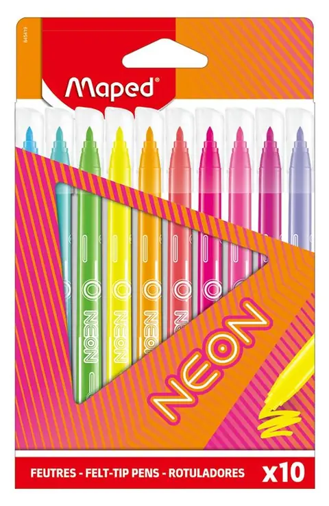 Boîte de 10 feutres Maped Neon