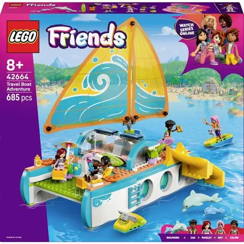 Jouet - LEGO FRIENDS - Aventure en voilier - 4 mini figurines - Accessoires inclus - Pour enfants 8 ans et plus