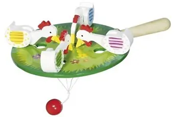 Poules qui picorent