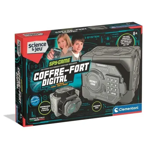 CLEMENTONI - Coffre-Fort Digital - Code Secret - Dès 8 ans - Jouet Électronique - Cadenas Numérique - Effets sonores - Secret