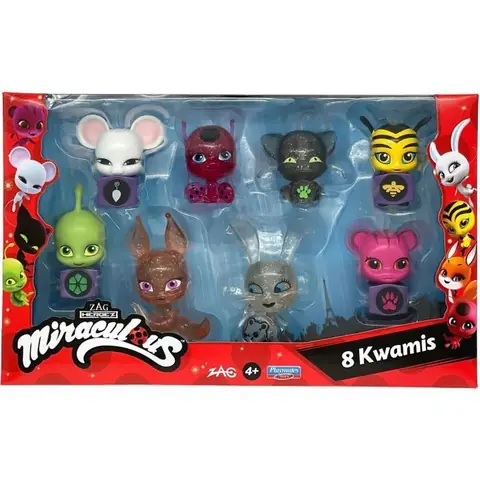 Bandai - Miraculous - Pack de 8 kwamis – Collection de Mini-figurines - P50532