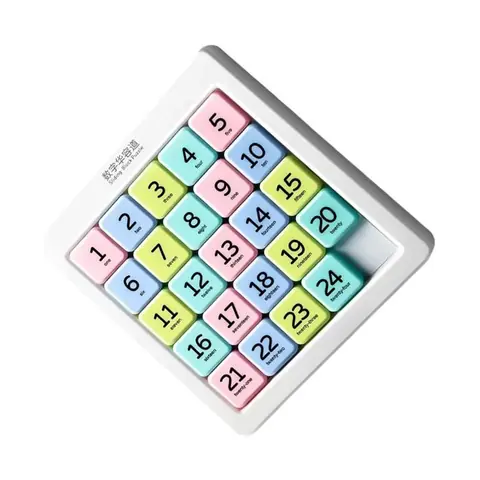 Puzzle à Glissière Numérique pour et Adultes - Casse-tête Jeu de Taquin 15  Jouet Fidget Format Voyage  Apprentissage Éducatif