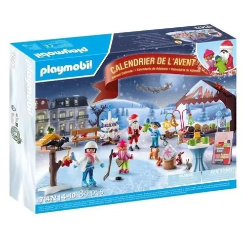 PLAYMOBIL 71472 Calendrier de lAvent Marché de Noël 24 surprises 84  pièces Dès 4 ans