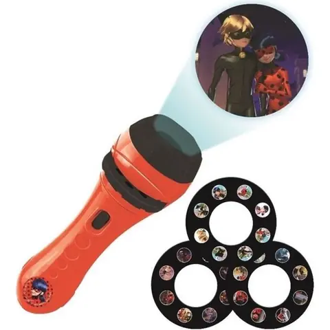Projecteur à histoires et lampe torche Miraculous - LEXIBOOK - LP MIRA - Enfant - Rouge
