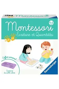 MONTESSORI - Ecriture et quantités - Coffret sensoriel - Apprentissage de l'écriture et des quantités - Ravensburger - Dès 4 ans