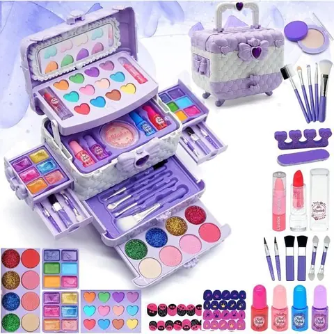 Ensemble de maquillage - ZGEER - Jouets pour filles - Cosmétique lavable - Cadeau danniversaire - 3 ans et plus