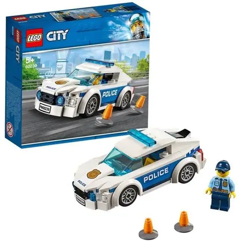 LEGO® City 60239 La voiture de patrouille de la police Ensemble de Véhicules Jouet pour Enfants Fille Garçon de 5 ans et +