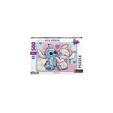 Puzzle Nathan Mes Héros Stitch & Angel 500 pièces