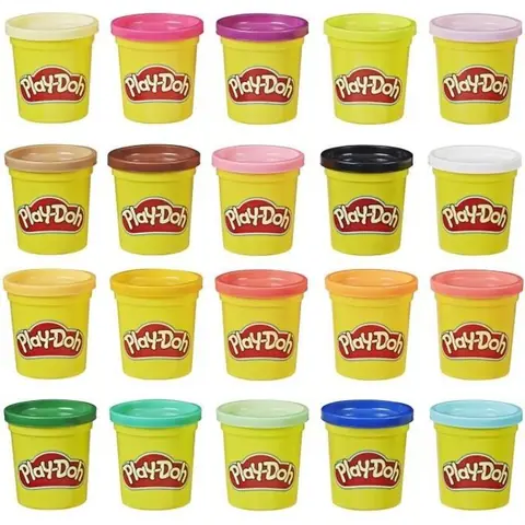 PLAY-DOH - 20 Pots - Pâte à modeler - Super couleurs - 84 g chacun