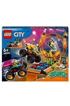 LEGO® 60295 City Stuntz L’Arène de Spectacle des Cascadeurs, 2 Monster Truck et Voitures Jouets, Moto à Rétrofriction, Cercle de Fe