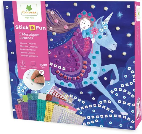 Mosaïques - SYCOMORE - StickN Fun - Licornes - Dès 5 ans