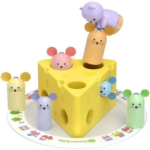 Jouets Montessori 1 an  Jouets de motricité pour bébé garçons et Filles  Enfants tri Jeu de Sauvetage de Fromage Puzzle en Bois