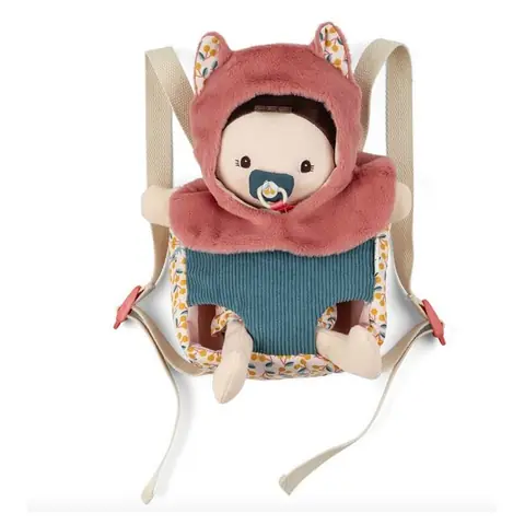 Poupée en tissu - LILLIPUTIENS - 83634 - 24 cm - Porte-bébé inclus - Tétine magnétique