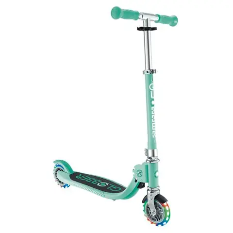 Trottinette enfant 2 roues Globber Flow Foldable Junior Lights Vert Menthe