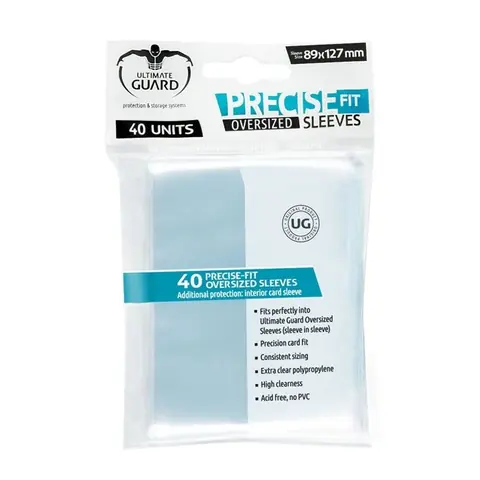 Ultimate Guard - Ultimate Guard - 40 pochettes Precise-Fit Sleeves taille Oversized Transparent