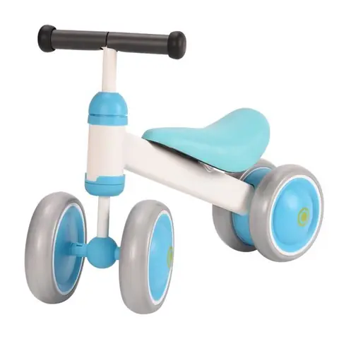 Draisienne pour enfant sans pédales - Vélo à 4 roues - Bleu - 10-36 mois