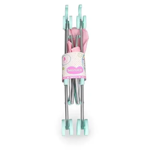 Poussette pour Poupée - Nenuco - Métal - Pliable - Rose et Bleu - Dès 3 Ans