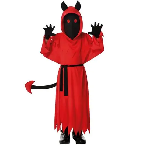 Costume Halloween enfant Diable rouge en taille 5 à 6 ans (x1) REF/22065 (Fille ou Garçon) - ptit clown