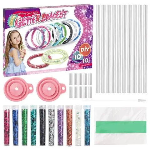 Activité Manuelle Kit Bracelet Enfant Jouet Fille 5 - 8 ans Cadeaux Anniversaire Activité Manuelle BricolageCadeau Loisir Creatif