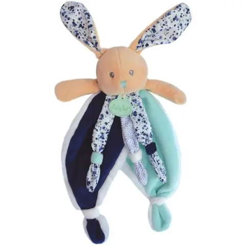 BABY NAT Poupi et poussières détoiles - Doudou lapin POUPI marine 29 cm