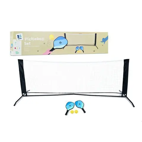 Set de Pickleball - jeux extérieur enfant - 2 raquettes - 2 balles - 1 filet et un sac de rangement