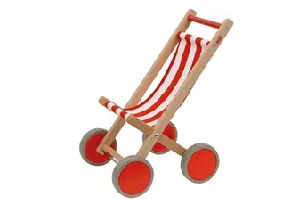 Jeu d'imitation - Poussette en bois - jeu Montessori
