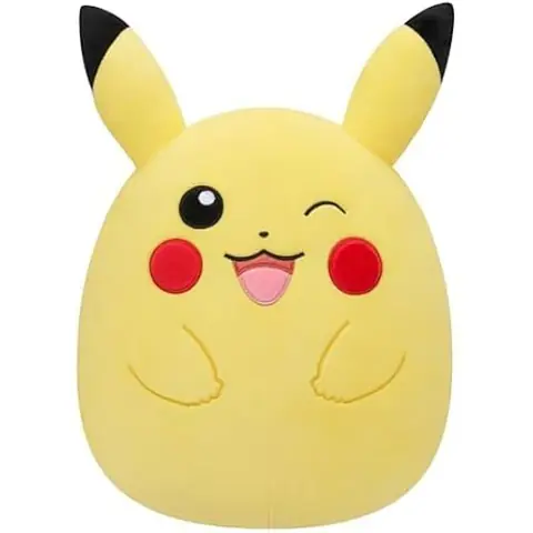 Coussin Officiel Pokémon - BIZAK - Squishmallow 35 cm - Doux - Jaune - Pikachu