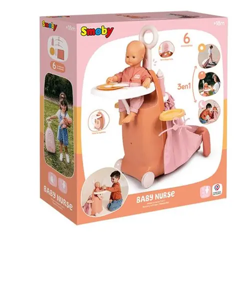 Jeu d'imitation Smoby Baby Nurse Valise nurserie 3 en 1