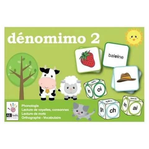 Jeu éducatif - Dénomimo 2 - Phonologie - Orthographe - Lecture - Mixte - 6 ans