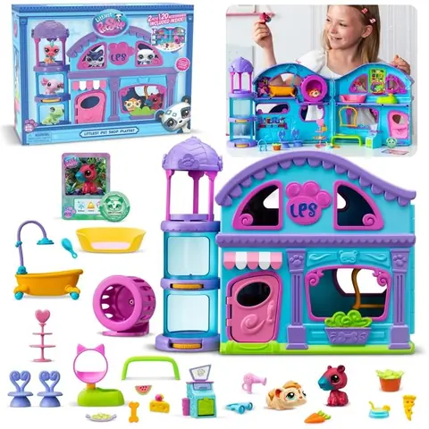 Littlest Pet Shop Animalerie + 2 figurines animaux figurines mobiles 4+