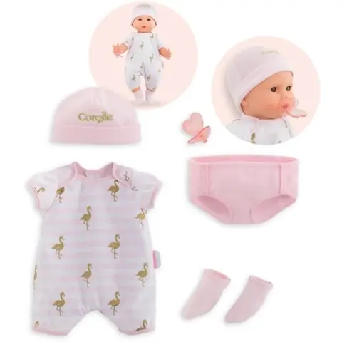 Ensemble de vêtements pour poupées - Corolle Mon Grand Poupon - Rose - Convient aux poupées de 36cm