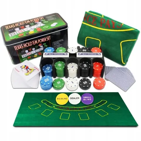 Coffret de poker ou de dés en coffret de 200 jetons 2 jeux
