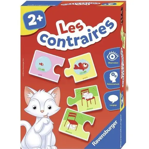 Les contraires - Jeu éducatif - Découvertes des contraires - Ravensburger - Dès 2 ans
