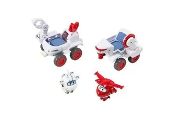 SUPER WINGS Véhicules connectables Astra's Moon Rover + 2 Transform'a'bot - Astra/Jett