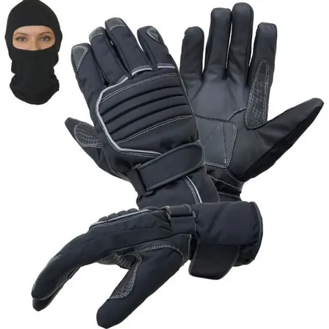 Gants moto dhiver et de pluie en set avec une cagoule de PROANTI