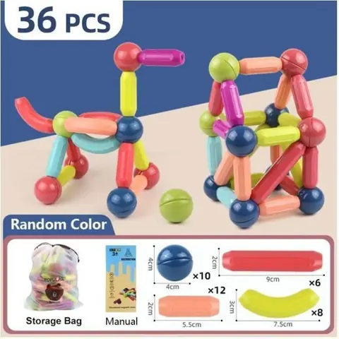 Jeu de construction magnétique 36 piècesJeu de boules et bâtons Jouets éducatifs pour enfantsCadeaux de Noëlcadeaux de vacance