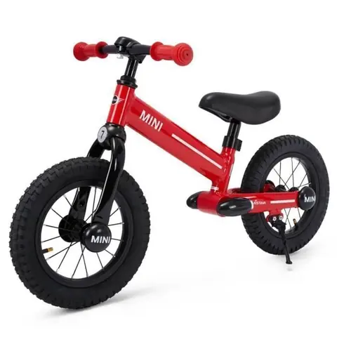 Draisienne enfant MINI 3-6 ans - pneus caoutchouc 16 - Rouge - Aluminium siège réglable 37–50 cm 98% préassemblée